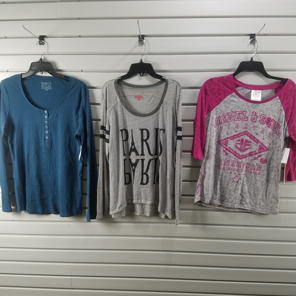 New 3 Pcs Women's Top Blouse Shirt Sweater Tank